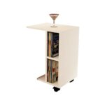 Βοηθητικό τραπεζάκι Deserto άσπρο 45x35x65cm ed1838 - Image 3