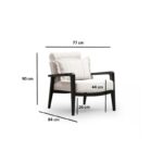 Πολυθρόνα Apollo κρεμ 77x84x90cm ed1844 - Image 2