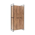 Ντουλάπα Dynamic δίφυλλη μελαμίνη μέταλλο atlantic pine 104x52x225cm ed1848 - Image 5
