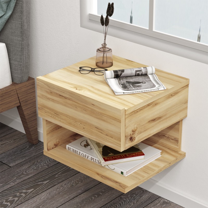 1871_0-800x800 Κομοδίνο Dublin 40x35 3x31 3cm μελαμίνη oak ed1871 - Image 1