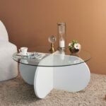 Τραπεζάκι σαλονιού Bubble White 75x75x35cm ed1874