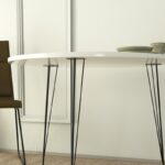 Τραπέζι Sandalf άσπρο χρώμα μελαμίνη 90x75cm ed1877 - Image 4