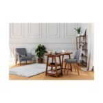 Γραφείο και βιβλιοθήκη Alineato καρυδί 120x51x73 5cm ed1913