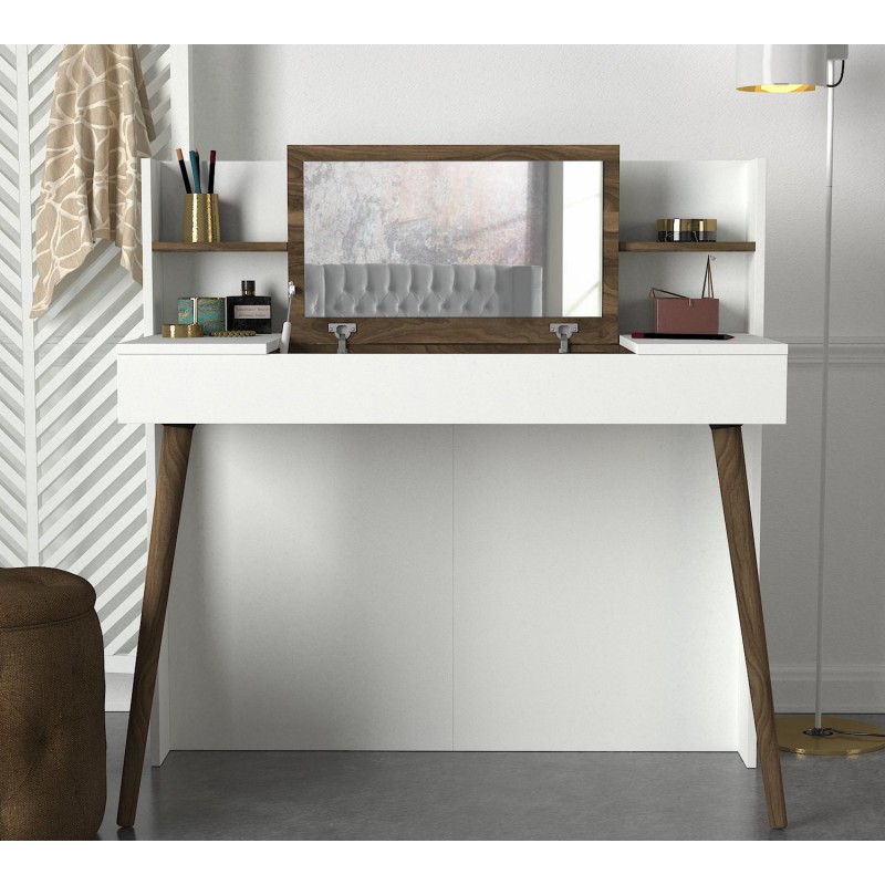 1935_0-800x800 Τουαλέτα Retro άσπρο καρυδί μελαμίνη 116x51 8x120εκ ed1935 - Image 1