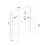 Τουαλέτα Retro άσπρο καρυδί μελαμίνη 116x51 8x120εκ ed1935 - Image 2