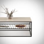 Τραπέζι σαλονιού Etna δρυς μελαμίνη μεταλλικά πόδια 95x55x43εκ ed1945 - Image 5