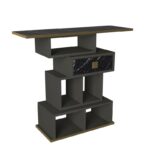 Παπουτσοθήκη Bertha ανθρακί μελαμίνη 90x29 6x80 2cm ed1948 - Image 5