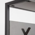 Έπιπλο εισόδου Nomad Portmanto ανθρακί μελαμίνη μεταλλικό πλαίσιο 78x32x182εκ ed1959 - Image 3