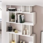 Βιβλιοθήκη Piramide άσπρο μελαμίνη 90x22x160εκ ed1984 - Image 3