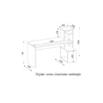 Γραφείο Tania λευκό 120x60x107cm μελαμίνη ed1997 - Image 2