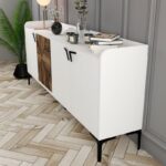 Μπουφέ Agora λευκό χρώμα μελαμίνη 180x35x78cm ed2003 - Image 5