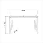 Τραπεζαρία Vina 4 τεμάχια καρυδί μελαμίνη 129x75x80cm ed2009 - Image 4