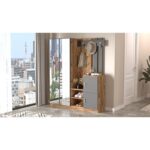 Έπιπλο εισόδου Dif atlantic pine ανθρακί μελαμίνη 147 2x37 5x179 7εκ ed200 - Image 5