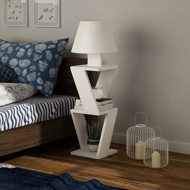 2034_0-800x800 Επιδαπέδιο φωτιστικό Kozena λευκό χρώμα 22x22x85cm ed2034 - Image 1