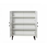 Ντουλάπι Swan άσπρο μελαμίνη 95x36x111εκ ed2059 - Image 3