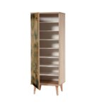 STELLA ΠΑΠΟΥΤΣΟΘΗΚΗ OAK ΜΕΛΑΜΙΝΗ 50x38xH135cm ed205 - Image 2