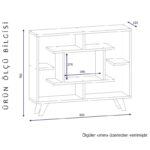 Βιβλιοθήκη Fondea άσπρο μελαμίνη 90x22x76εκ ed2069 - Image 2