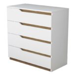 Ντουλάπι Beg άσπρο καρυδί μελαμίνη 80x47x91 8εκ ed2112 - Image 4