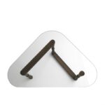 Τραπέζι σαλονιού Orta καρυδί μασιφ ξύλο επιφάνεια γυάλι 96x81x41εκ ed2125 - Image 4