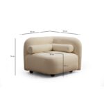 Πολυθρόνα Napoli κρεμ 90x90x74cm ed2134 - Image 2