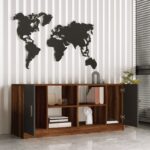 Μπουφες Vario ανθρακί καρυδί 139 8x46 3x61 8εκ ed2135 - Image 4