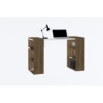 Γραφείο Vario καρυδί λευκό 124x43 6x75cm ed2172 - Image 4