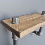 Ράφι Tubo μέταλλο ξύλο 55x30x14cm ed2175 - Image 5