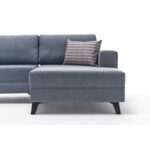 Γωνιακός καναπές Efia μπλε 300x202x78cm ed2191 - Image 4