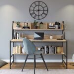 Γραφείο Symphony oak μέταλλο μελαμίνη 140x60x122cm ed2195