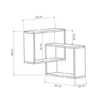 Ραφιέρα Ring άσπρο ανθρακί μελαμίνη 68x60x68εκ ed2241 - Image 3