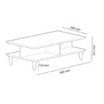 Τραπεζάκι σαλονιού Silva oak μαύρο χρώμα μελαμίνη 90x50x33 1cm ed2259 - Image 2