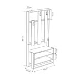 Έπιπλο εισόδου Chester άσπρο 180x90x36cm ed2262 - Image 2