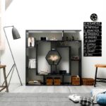 Βιβλιοθήκη Labrina μαύρο μελαμίνη 134x22x134εκ ed2264 - Image 4