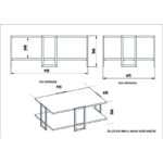 Τραπέζι σαλονιού Polka μαύρο μάρμαρο μελαμίνη μεταλλικά πόδια 91 5x61 5x36 6εκ  ed2281 - Image 2