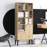 Βιβλιοθήκη Castor Sapphire δρυς μελαμίνη 60x30x175εκ ed2401