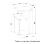 Βοηθητικό τραπέζι Handy άσπρη μελαμίνη 35x29 5x60cm ed240 - Image 2