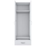 Ντουλάπα Balis άσπρη μελαμίνη 60x43x170cm ed2413 - Image 4