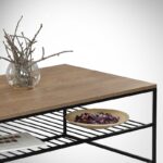 Τραπέζι σαλονιού Etna Caucasian Oak μελαμίνη μεταλλικά πόδια 95x55x43εκ ed2422 - Image 5