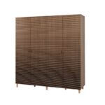 Ντουλάπα ρούχων Trio 180x52x192cm μελαμίνη oak ed242 - Image 5