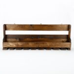 Ξύλινη βάση κρασιού Icir καρυδί ξύλο 90x12x30εκ ed2430 - Image 4