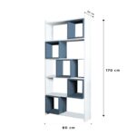 Βιβλιοθήκη Box άσπρο μπλε χρώμα μελαμίνη 80x22x170cm ed2444 - Image 2