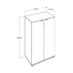 Ντουλάπι γραφείου Sesami 72x34x109cm μελαμίνη ed2462 - Image 2