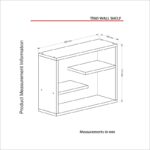 Ραφιέρα Tino καρυδί μελαμίνη 60x19 5x44εκ ed2463 - Image 2