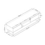 Έπιπλο tv Lupo καρυδί 180x40x50cm μελαμίνη ed248 - Image 4