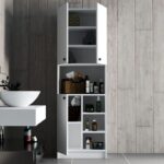 Ντουλάπι μπάνιου Order άσπρο μελαμίνη 59 6x35x180εκ ed2495 - Image 5