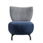 Καρέκλα Loly σκούρο μπλέ σετ 2 μεταλλικά πόδια 74x64x84εκ ed2499 - Image 4