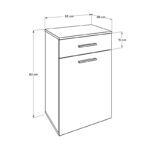 Ντουλάπι μπάνιου Aid άσπρο μελαμίνη 52x38x83εκ ed2503 - Image 2