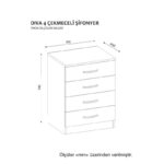 Συρταριέρα Diva 55x44x74cm μελαμίνη ed2607 - Image 5