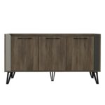 Μπουφέ Boulevard 150x45x80cm γκρι ανθρακί καρυδί ed2629 - Image 3