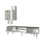 Έπιπλο τηλεόρασης Ravenna άσπρη μελαμίνη 180x31 7x50 5cm ed2637 - Image 4